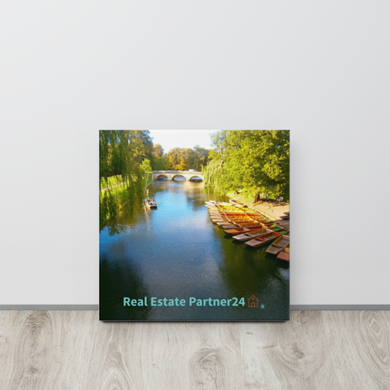 Beautiful Nature Thin canvas with realestatepartner24 with house Logo