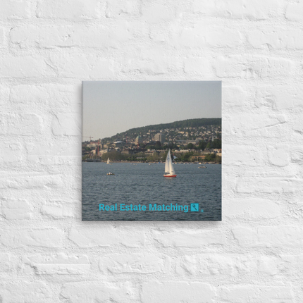 Beautiful River & Hills Sinari Thin canvas with realestatematching with key Logo