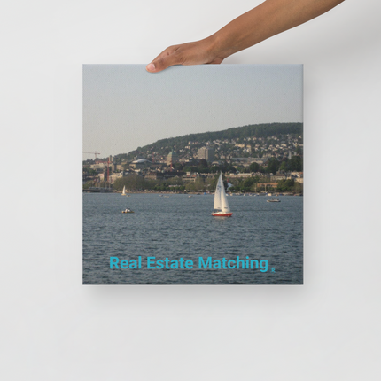 Beautiful River & Hills Sinari Thin canvas with realestatematching without key Logo