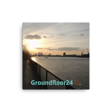 Awesome River View Thin canvas with Groundfloor24 with House Logo