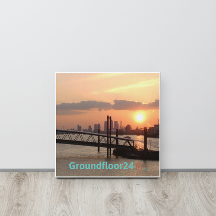 Evening Glow Thin canvas with Groundfloor24 with House Logo