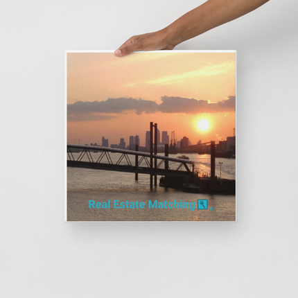 Evening Glow Thin canvas with realestatematching with key Logo