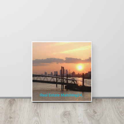 Evening Glow Thin canvas with realestatematching24 without key Logo