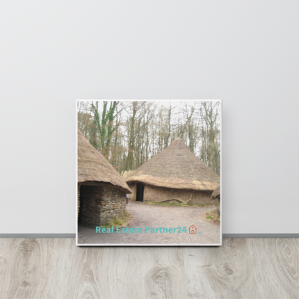 Village Charm Thin canvas with realestatepartner24 with house Logo