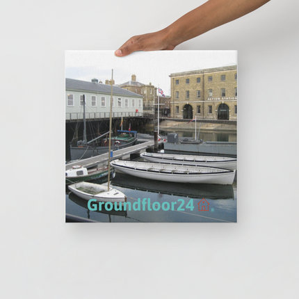 Boat on Water Thin canvas with Groundfloor24 with House Logo