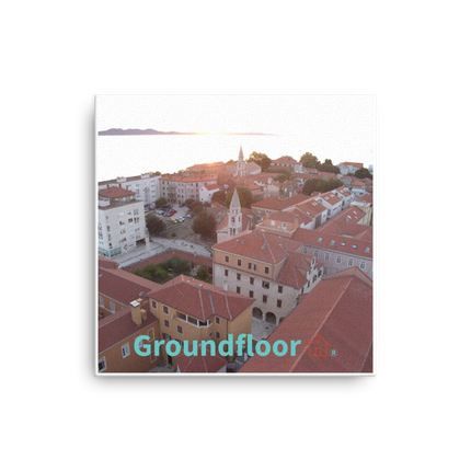 Roof Sunset View Thin canvas with Groundfloor with House Logo