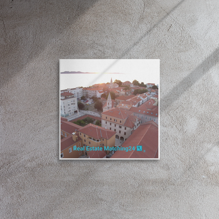 Roof Sunset View Thin canvas with realestatematching24 with key Logo