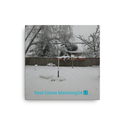 Winter Wonderland Thin canvas with realestatematching24 with key Logo