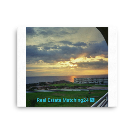Natural View Thin canvas with realestatematching24 with key Logo