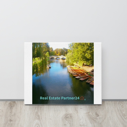 Beautiful Nature Thin canvas with realestatepartner24 with house Logo