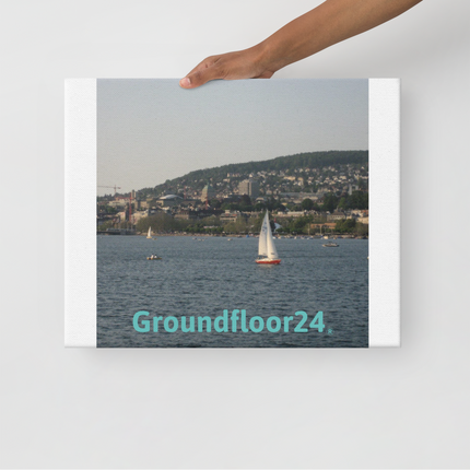 Beautiful River & Hills Sinari Thin canvas with Groundfloor24 without House Logo