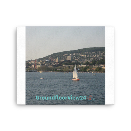 Beautiful River & Hills Sinari Thin canvas with groundfloorview24 with House Logo