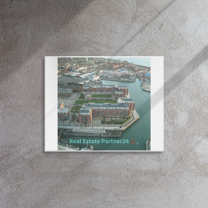 Nice City Thin canvas with realestatepartner24 with house Logo