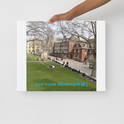 Beautiful Park Thin canvas with realestatematching24 with key Logo