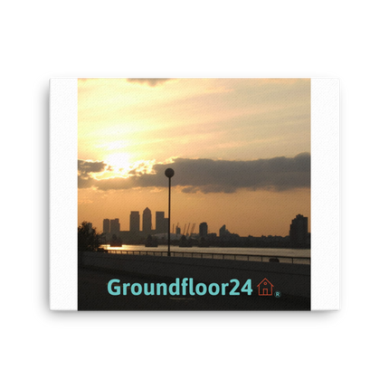 Majestic Sunset Thin canvas with Groundfloor24 with House Logo