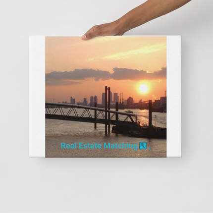 Evening Glow Thin canvas with realestatematching with key Logo