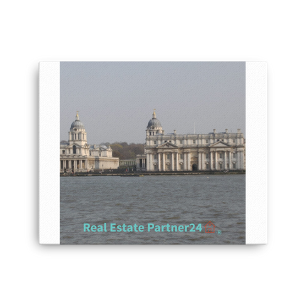 Riverside Beauty Thin canvas with realestatepartner24 with house Logo