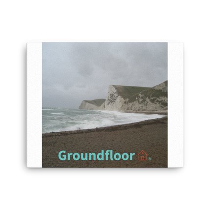 Waves and Sand Thin canvas with Groundfloor with House Logo