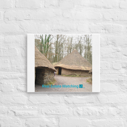 Village Charm Thin canvas with realestatematching with key Logo