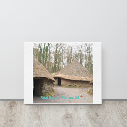 Village Charm Thin canvas with realestatepartner24 with house Logo