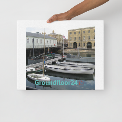 Boat on Water Thin canvas with Groundfloor24 with House Logo