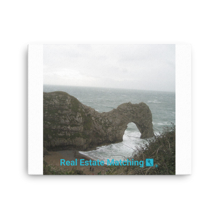 Coastal Escape Thin canvas with realestatematching with key Logo