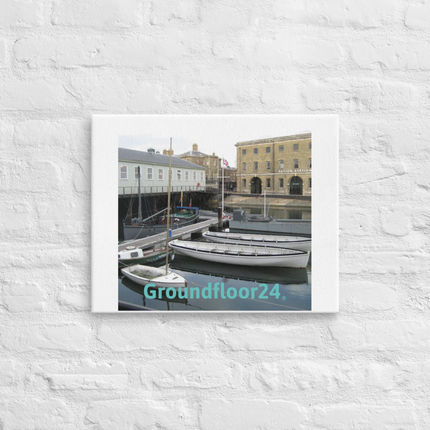 Boat on Water Thin canvas with Groundfloor24 without House Logo
