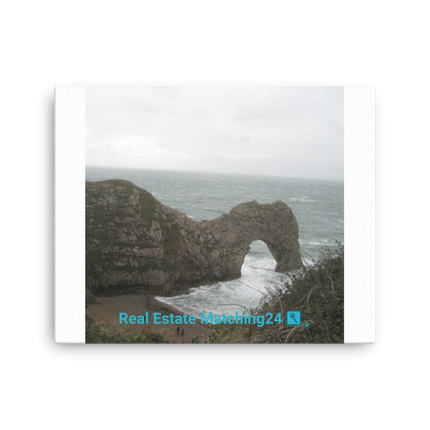 Coastal Escape Thin canvas with realestatematching24 with key Logo