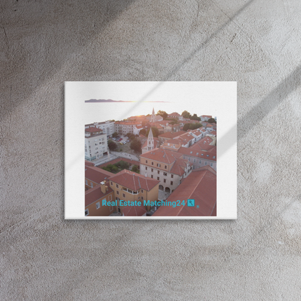 Roof Sunset View Thin canvas with realestatematching24 with key Logo