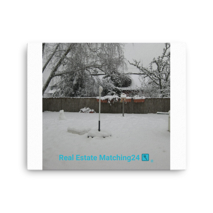 Winter Wonderland Thin canvas with realestatematching24 with key Logo
