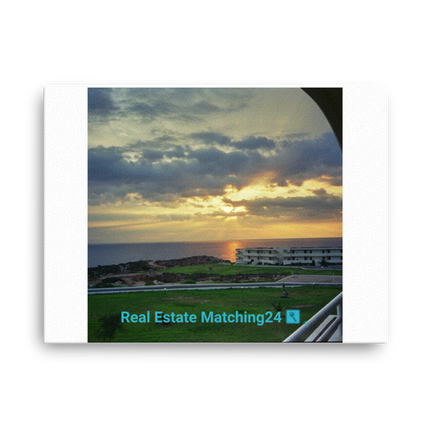 Natural View Thin canvas with realestatematching24 with key Logo