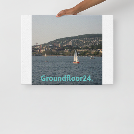 Beautiful River & Hills Sinari Thin canvas with Groundfloor24 without House Logo