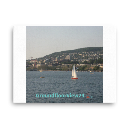 Beautiful River & Hills Sinari Thin canvas with groundfloorview24 with House Logo