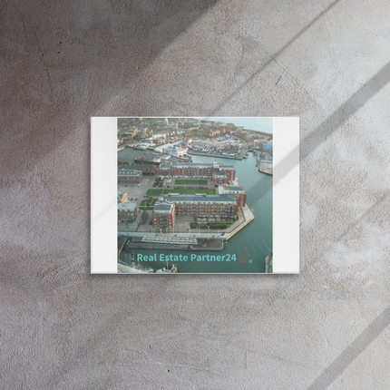 Nice City Thin canvas with realestatepartner24 with house Logo
