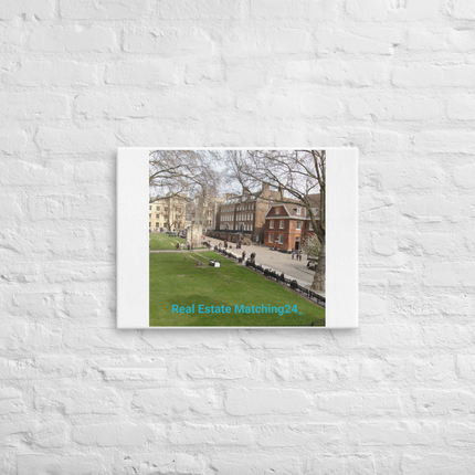 Beautiful Park Thin canvas with realestatematching24 without key Logo
