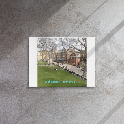 Beautiful Park Thin canvas with realestatepartner24 with house Logo
