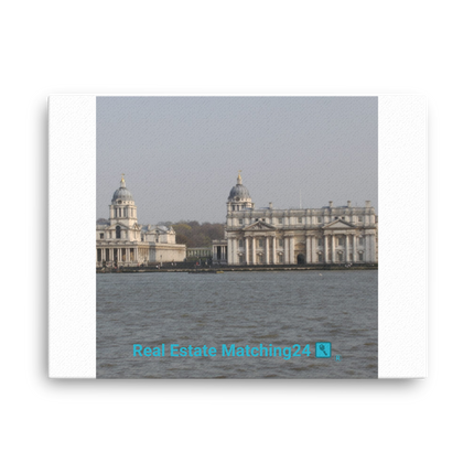 Riverside Beauty Thin canvas with realestatematching24 with key Logo