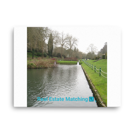 Lakeside Beauty Thin canvas with realestatematching with key Logo