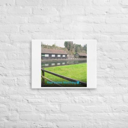 Lakeside Serenity Thin canvas with realestatematching with key Logo
