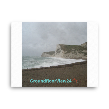 Waves and Sand Thin canvas with groundfloorview24 with House Logo