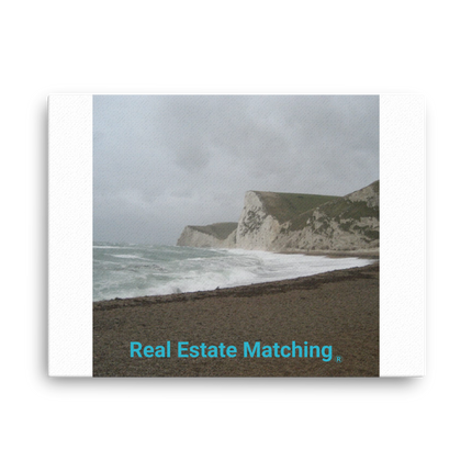Waves and Sand Thin canvas with realestatematching without key Logo