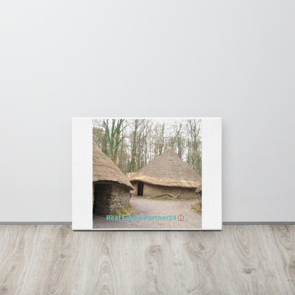 Village Charm Thin canvas with realestatepartner24 with house Logo