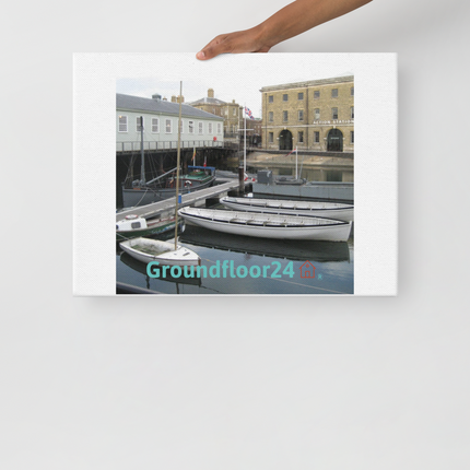 Boat on Water Thin canvas with Groundfloor24 with House Logo