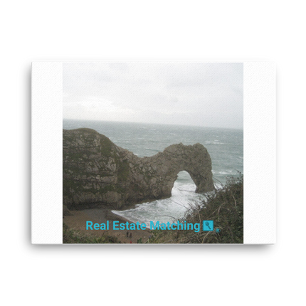Coastal Escape Thin canvas with realestatematching with key Logo