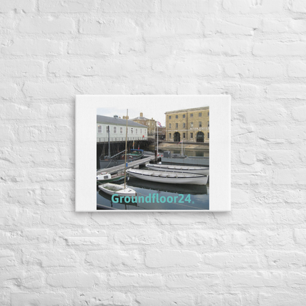 Boat on Water Thin canvas with Groundfloor24 without House Logo
