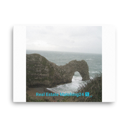 Coastal Escape Thin canvas with realestatematching24 with key Logo