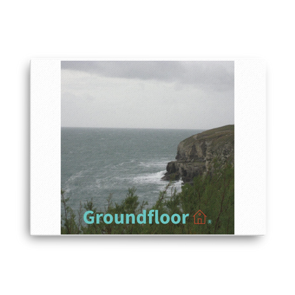 Seaside Serenity Thin canvas with Groundfloor with House Logo
