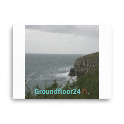 Seaside Serenity Thin canvas with Groundfloor24 with House Logo