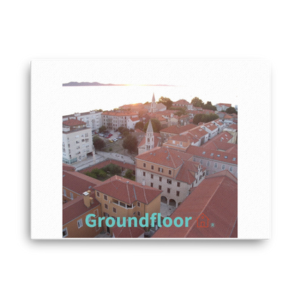 Roof Sunset View Thin canvas with Groundfloor with House Logo