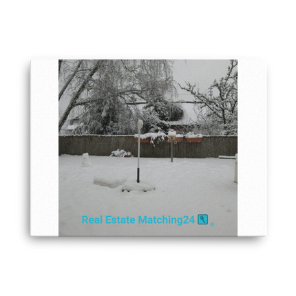 Winter Wonderland Thin canvas with realestatematching24 with key Logo
